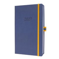 SIGEL L2706 Wochenkalender Linescape 2027 DE, ca. A5, Hardcover, blau/gelb