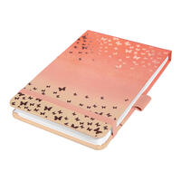 SIGEL JN346 Notizblock Jolie, Butterfly Confetti Peach, A6+, dotted
