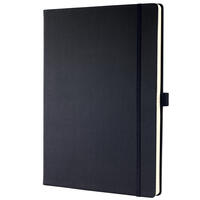 SIGEL CO110 Notizbuch Conceptum, ca. A4, blanko mit Linienpapier, Hardcover, schwarz