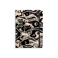 matabooks – Nachhaltiges A5 Notizbuch/Tagebuch/Bullet Journal/Schreibheft/Notebook aus Süßgraspapier – Nari Farbe: Lino Black (liniert)