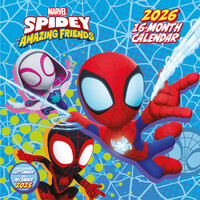 Pyramid - SPIDEY AMAZING FRIENDS 2026 – Broschürenkalender 30×30 cm mit Spider-Man, Miles Morales & Venom – Wandkalender für Kinder & Marvel-Fans
