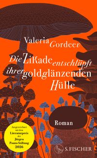 Die Zikade entschlüpft ihrer goldglänzenden Hülle