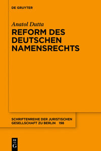 Reform des deutschen Namensrechts