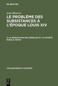 La production des céréales et la société rurale – Notes
