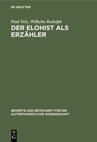 Der Elohist als Erzähler