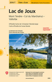 3316T Lac de Joux Wanderkarte