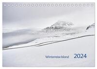Winterreise Island (Tischkalender 2024 DIN A5 quer), CALVENDO Monatskalender
