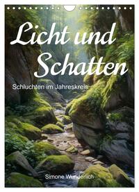 Licht und Schatten - Schluchten im Jahreskreis (Wandkalender 2025 DIN A4 hoch), CALVENDO Monatskalender