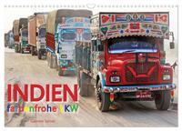 Indien Farbenfrohe LKW (Wandkalender 2025 DIN A3 quer), CALVENDO Monatskalender