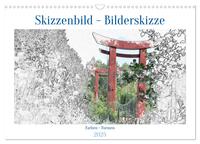 Skizzenbilder - Bilderskizzen (Wandkalender 2025 DIN A3 quer), CALVENDO Monatskalender