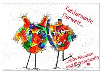 Kunterbunte Tierwelt (Wandkalender 2025 DIN A3 quer), CALVENDO Monatskalender