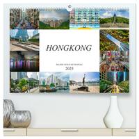 Hongkong Bilder einer Metropole (hochwertiger Premium Wandkalender 2025 DIN A2 quer), Kunstdruck in Hochglanz