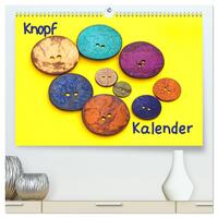 Knopfkalender (hochwertiger Premium Wandkalender 2025 DIN A2 quer), Kunstdruck in Hochglanz