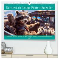Der tierisch lustige Piloten-Kalender (hochwertiger Premium Wandkalender 2025 DIN A2 quer), Kunstdruck in Hochglanz