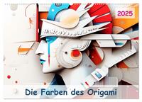 Die Farben des Origami (Wandkalender 2025 DIN A2 quer), CALVENDO Monatskalender