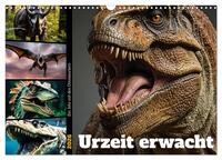 Urzeit erwacht - Ein Jahr mit den Dinosauriern (Wandkalender 2026 DIN A3 quer), CALVENDO Monatskalender