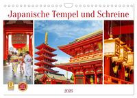 Japanische Tempel und Schreine (Wandkalender 2026 DIN A4 quer), CALVENDO Monatskalender