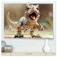 Dino-Babys (hochwertiger Premium Wandkalender 2026 DIN A2 quer), Kunstdruck in Hochglanz