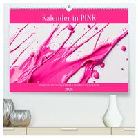Kalender in PINK (hochwertiger Premium Wandkalender 2026 DIN A2 quer), Kunstdruck in Hochglanz