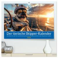 Der tierisch Skipper-Kalender (hochwertiger Premium Wandkalender 2026 DIN A2 quer), Kunstdruck in Hochglanz