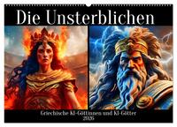Die Unsterblichen - Griechische KI-Göttinnen und KI-Götter (Wandkalender 2026 DIN A2 quer), CALVENDO Monatskalender
