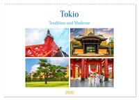 Tokio - Tradition und Moderne (Wandkalender 2026 DIN A2 quer), CALVENDO Monatskalender