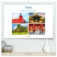 Tokio - Tradition und Moderne (hochwertiger Premium Wandkalender 2026 DIN A2 quer), Kunstdruck in Hochglanz