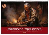 Indianische Impressionen (Wandkalender 2026 DIN A3 quer), CALVENDO Monatskalender