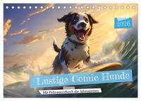 Lustige Comic Hunde (Tischkalender 2026 DIN A5 quer), CALVENDO Monatskalender