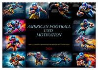 American Football und Motivation (Wandkalender 2026 DIN A2 quer), CALVENDO Monatskalender