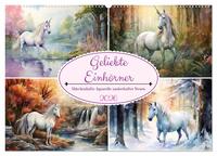 Geliebte Einhörner (Wandkalender 2026 DIN A2 quer), CALVENDO Monatskalender