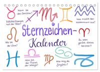 Sternzeichen-Kalender (Tischkalender 2026 DIN A5 quer), CALVENDO Monatskalender