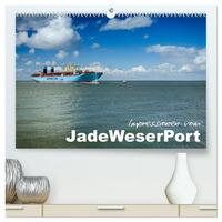 Impressionen vom JadeWeserPort (hochwertiger Premium Wandkalender 2026 DIN A2 quer), Kunstdruck in Hochglanz