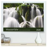 WASSERFÄLLE - Sanfte und tosende Schönheiten (hochwertiger Premium Wandkalender 2026 DIN A2 quer), Kunstdruck in Hochglanz
