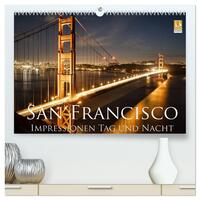 San Francisco Impressionen Tag und Nacht (hochwertiger Premium Wandkalender 2026 DIN A2 quer), Kunstdruck in Hochglanz