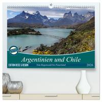 Argentinien und Chile - vom Regenwald bis Feuerland (hochwertiger Premium Wandkalender 2026 DIN A2 quer), Kunstdruck in Hochglanz