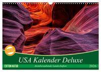 USA Kalender Deluxe (Wandkalender 2026 DIN A3 quer), CALVENDO Monatskalender