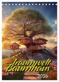 Traumwelt Baumhaus (Tischkalender 2026 DIN A5 hoch), CALVENDO Monatskalender