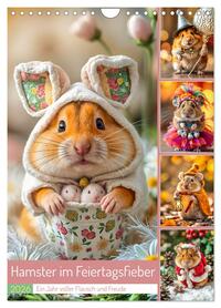 Hamster im Feiertagsfieber - Ein Jahr voller Flausch und Freude (Wandkalender 2026 DIN A4 hoch), CALVENDO Monatskalender