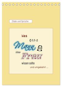 Was Mann über Frau wissen sollte und umgekehrt ... (Tischkalender 2026 DIN A5 hoch), CALVENDO Monatskalender