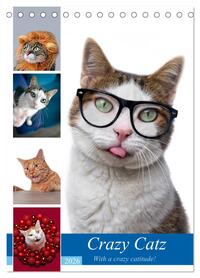 Crazy Catz. (Tischkalender 2026 DIN A5 hoch), CALVENDO Monatskalender