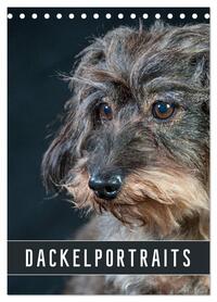 Dackelportraits (Tischkalender 2026 DIN A5 hoch), CALVENDO Monatskalender