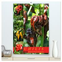 Chilis - Höllisch scharfe Früchtchen (hochwertiger Premium Wandkalender 2026 DIN A2 hoch), Kunstdruck in Hochglanz