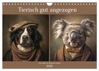 Tierisch gut angezogen (Wandkalender 2026 DIN A4 quer), CALVENDO Monatskalender