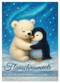 Flauschmomente - Mit niedlichen Tierfreundschaften durchs Jahr (Wandkalender 2026 DIN A4 hoch), CALVENDO Monatskalender