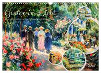 Gärten im Licht - Impressionistische Spaziergänge mit Blütenpracht (Wandkalender 2026 DIN A3 quer), CALVENDO Monatskalender
