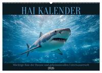 Hai Kalender - Mächtige Haie der Ozeane und geheimnisvollen Unterwasserwelt (Wandkalender 2026 DIN A2 quer), CALVENDO Monatskalender
