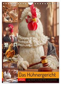 Das Hühnergericht - Lustiger Kalender für Anwälte, Richter und Jurastudenten (Wandkalender 2026 DIN A4 hoch), CALVENDO Monatskalender