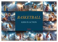 Basketball - Kids in Action (Wandkalender 2026 DIN A3 quer), CALVENDO Monatskalender