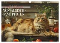 Nostalgische Samtpfoten (Wandkalender 2026 DIN A3 quer), CALVENDO Monatskalender